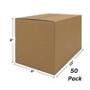 UOFFICE Corrugated Boxes 10" x 8" x 8" - Bundle of 50 Boxes for Shipping - 2 of 4