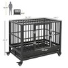 Kumasinova Metal Heavy Duty Dog Crate,(Foldable )Dog Kennel with Locking Wheels,Double Door Dog Cage Medium/Large Sized Dog with Removable Tray - 2 of 4