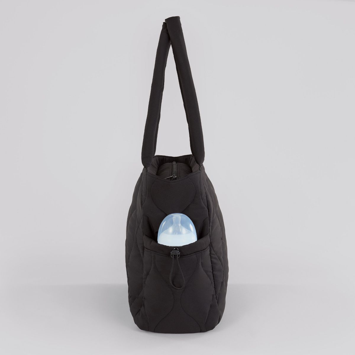 Motherhood Quilted Tote Diaper Bag, Black - thumbnail 4