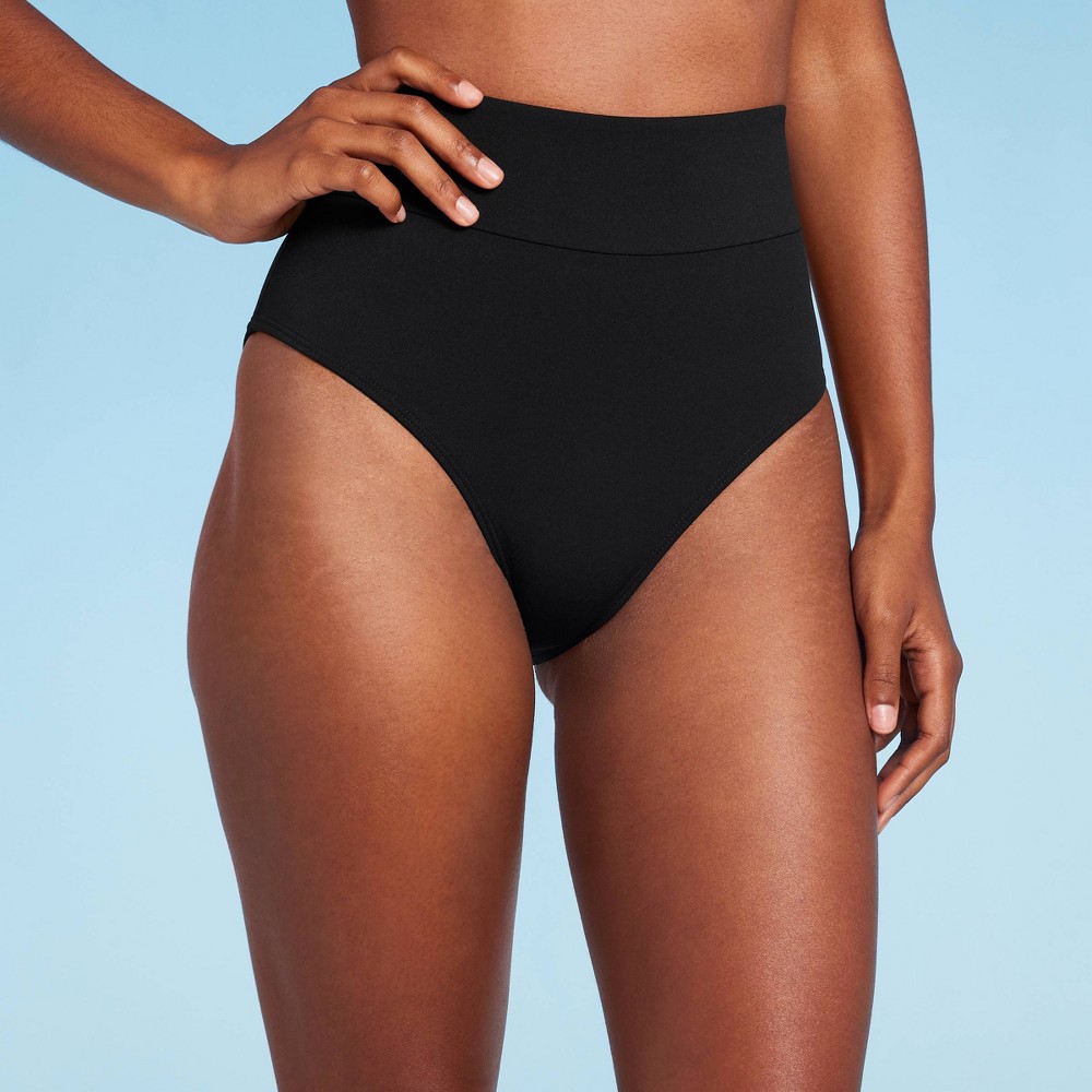 Photos - Swimwear Women's Shaping High Waist Bikini Bottom - Shade & Shore™ Black L