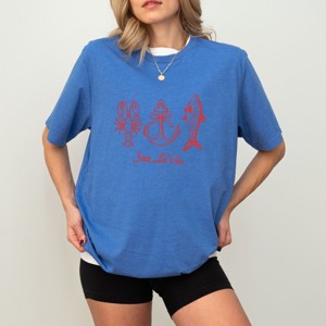 Simply Sage Market Sea La Vie 3 Across Short Sleeve Tee - 1 of 4