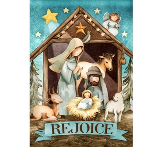 Briarwood Lane Christmas Garden Flag 12x18 For Outdoor Holy Nativity Rejoice For Christmas Garden Flag Flags For Outside - 1 of 4