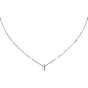 Small Initial Necklace for Women, Stainless Steel Tiny Letter Personalized Pendant - 1 of 4