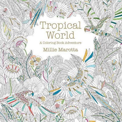 Adult Coloring Book Tropical Travel Patterns Animal (Paperback)