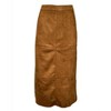 Women's Suede Back Slit Midi Skirt - In February - 2 of 4