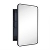TEHOME Garnes Rectangular Recessed or Surface Mount Metal Medicine Cabinet with Mirror - 2 of 4