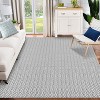 Acekool Vintage Braided-Look Area Rug, Washable Non-Slip Boho Carpet, Soft Low Pile Indoor Accent for Living Room Bedroom Kitchen - 2 of 4