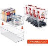 Sorbus Narrow Stackable Clear Storage Bins with Handles- for Kitchen Pantry, Freezer & Fridge Organization - 3 of 4