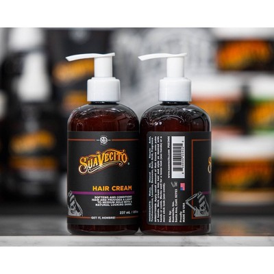 Suavecito Softening & Conditioning Medium Hold Hair Cream - 8 fl oz: Styling, Shine Enhancing for All Types