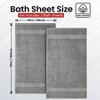 Luxury Bath Sheets Towels 2 Pack 600 GSM 35x70 Inches Charming Grey - 2 of 4
