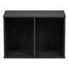 IRIS 2 Tier Open Cubby Shelf Small Sturdy Wood Storage Bookshelf Cabinet Black - 4 of 4