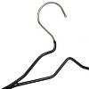 LunaLulinlk Non-Slip Clothes Adult Hangers with Chrome Hook 10 Pack, Black - 3 of 4