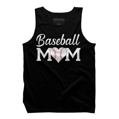 Men's Design By Humans Baseball Mom Heart By shirtpublic Tank Top