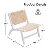 FURNIinspire Accent Chairs Modern Boho Accent Chairs for Living Room,Mid Century Accent Chair,Side Chair Indoor, Khaki, 29"*24.8"*28.3" - 2 of 4