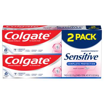 Colgate Sensitive Toothpaste Complete Protection with Maximum Strength - Mint Clean - 6oz/2pk