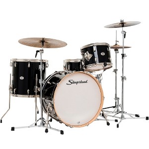 Slingerland Studio King 4-Piece Shell Pack with 22" Bass Drum and Snare Drum Del Norte Black Lacquer - 1 of 4