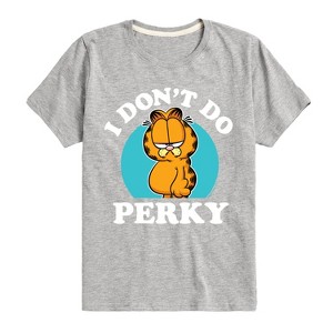 Boys' - Garfield - I Don't Do Perky Short Sleeve Graphic T-Shirt - 1 of 4
