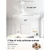52 inch Solid Wood Ceiling Fan with Lights and Remote Outdoor Indoor Modern Ceiling Fan 3 Downrod for Living Room Bedroom Farmhouse Patio - 4 of 4