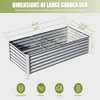 NAYSAYE Galvanized Raised Garden Bed Large Outdoor Metal Planter Box for Vegetables Fruits and Flowers, Silver, 94.49"*47.25"*17.72" - 3 of 4
