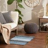Design Imports Denim Color Block Cotton Chindi Rug 2X3Ft - 2 of 4