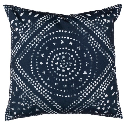 Mallory Pillow - Deep Blue/white - 16