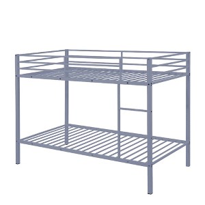Dsvimoy Bed Low Profile Bunk Bed with Safety Features and Durable Metal Frame for Kids Room, Gray, 76.5"*14.7"*6.75" - 1 of 4