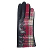 Women's Wo's Ryhan Cut Out Leather & Plaid Gloves - Dupatta Designs - 3 of 4