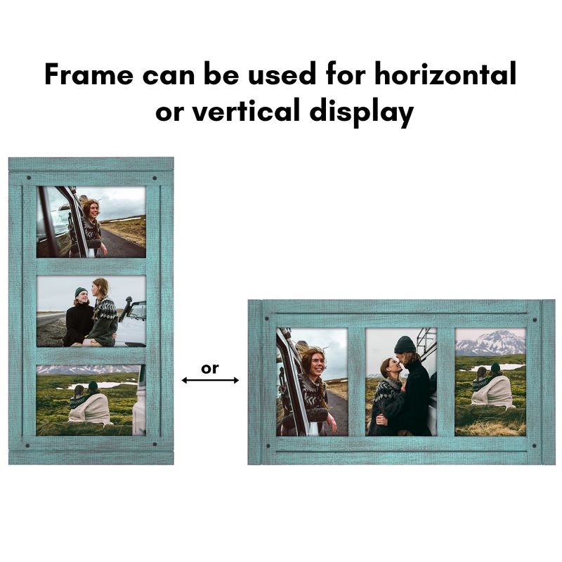 Americanflat Tri-Photo Frame for Western Home Decor, 4 of 9