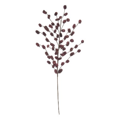 Transpac Natural Fiber 27.56 in. Brown Harvest Leafy Branch Spray