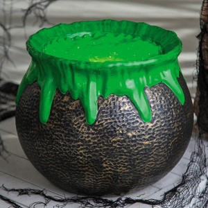 Morris Costumes 11 1/2" Light-Up & Sound Bubbling Over Cauldron Halloween Decoration - Multicolored - 1 of 2