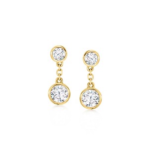 Ross-Simons 0.60 ct. t.w. Diamond Cable-Link Drop Earrings in 14kt Yellow Gold - 1 of 4