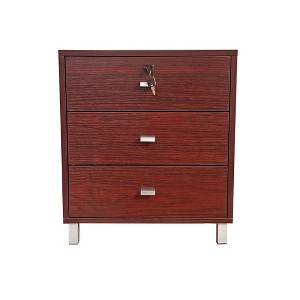 NicBex Contemporary Nightstand with Locking Top Drawer and Metal Handles Bedside Table End Table for Bedroom, Living Room, Office - 1 of 4