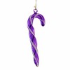 De Carlini Italian Ornaments 6.0 Inch Twisted Translucent Candy Cane With Glittered Edging Tree Ornament , Italian Mouth Blown Sweets (1PC) - 2 of 3