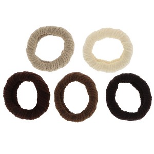Unique Bargains Women's Twill Wide Edge Hair Ropes 5 Pcs - 1 of 3