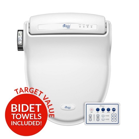 Bio Bidet by Bemis 1000 Electric Smart Bidet Seat in White with Drylette Towels - image 1 of 4