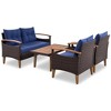 Maliang 4-Piece Patio Sofa Set, PE Rattan Outdoor Sofa Set With soft Cushions - 3 of 4