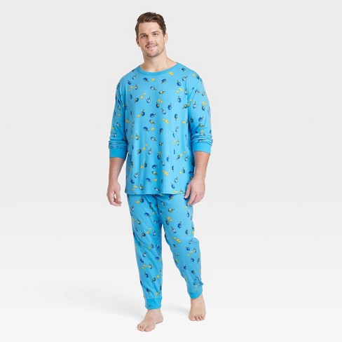 Men's Big & Tall Hanukkah Matching Family Pajama Set - Blue 5xl