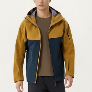 Anna-Kaci Active Men's Waterproof Hooded Jacket with Zipper Pockets and Adjustable Drawstrings - 1 of 4