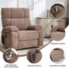PAGED Power Lift Recliner Chair, Heating Massage Chair with Cup Holder and Side Pocket, Chenille Accent Chair for Bedroom, Living Room - 3 of 4