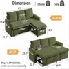 Dyonery 81 "bunk sofa bed, L-shaped sofa, pull-out sofa, reclining backrest, reversible storage lounge chair, tool-free assembly, corduroy - 2 of 4