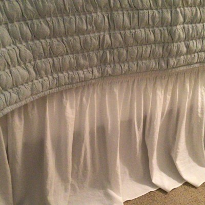 Retro Bed Skirt, Elements Handicraft Balls of Yarn Pins Hooks Needlework  and Coil Clew Composition, Elastic Bedskirt Dust Ruffle Wrap Around for