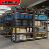 73 Inch Black 5-layer Adjustable Metal Heavy Duty Storage Shelf for Garage Tool Room Supermarket Racking - 4 of 4