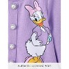 Disney Mickey Mouse & Friends Kids Girl Pearl Button  Top and Bottom Sets Knit Top & Tweed Skirt 4T-5T Purple 2 PCS - 2 of 4