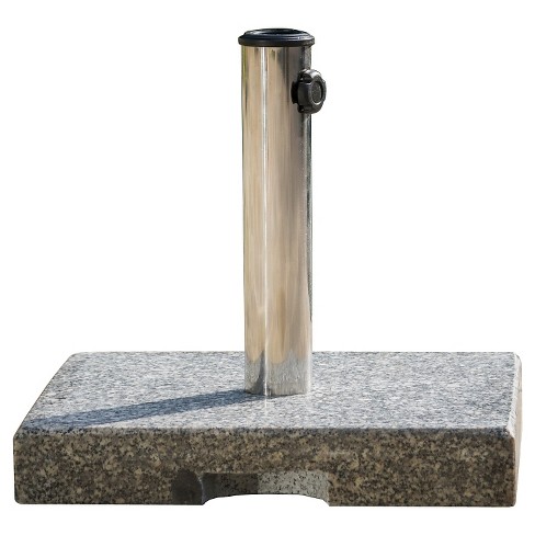 55 Pound Square Granite Patio Umbrella Base Gray Christopher Knight Home Target