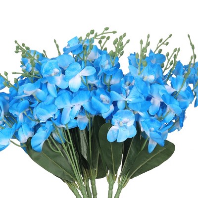 REGALWOVEN Lifelike Silk Decorative Artificial Phalaenopsis Flowers 16.1" 6 Pcs