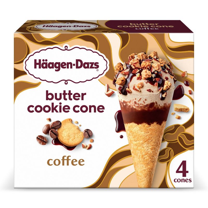 Haagen-Dazs Frozen Coffee Cookie Cone - 4ct/14.8oz, 1 of 8