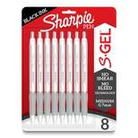 Sharpie 8ct S-Gel Pens Fashion White 0.7mm Black Ink