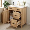 30" Wood Bathroom Vanity with Solid Wood Frame, 1 Soft Close Door, 2 Soft Close Drawers, Adjustable Shelf and Ceramic Sink - 2 of 4