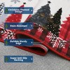 Christmas Area Rug, Christmas Tree Print Throw Carpet with Non Slip Backing, Non Shedding Low Pile Floor Carpet for Living Room, Bedroom - 3 of 4