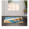 Nourison Home Trends Dog Beach 1'6" x 2'6" Blue Indoor Mat - 2 of 2